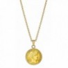 American Coin Treasures Gold-Layered Silver Barber Dime Goldtone Coin Pendant Necklace with 18" Chain - CG11RZQ1QHP