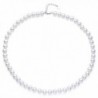 Sterling Silver AA Quality White Freshwater Cultured Pearl Necklace- 18 Inch - CM184Q0IICI