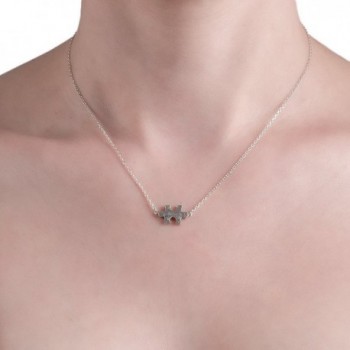 Sterling Hammered Necklace Adjustable Awareness in Women's Pendants