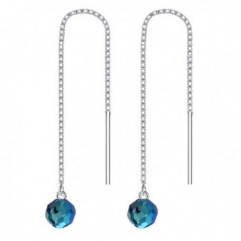 BriLove Sterling Threader Earrings Swarovski - CH17AAHIG0R