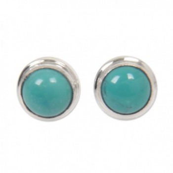 NOVICA Reconstituted Turquoise Sterling Earrings in Women's Stud Earrings