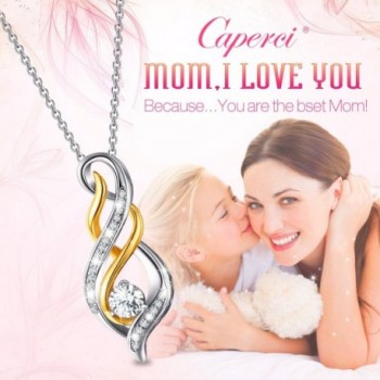 Caperci Two Tone Sterling Diamond Necklace