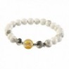 JoyaGift 8mm Natural Lava Rock Round Beads Bracelets with Om Mani Padme Hum Mantra -Buddhist Prayer Beads - CY127LDLPTZ