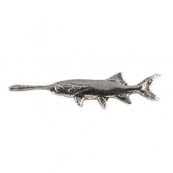 Creative Pewter Designs- Pewter Paddlefish Handcrafted Freshwater Fish Lapel Pin Brooch- F079 - CD122XII13L