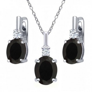 Black Sterling Silver Pendant Earrings