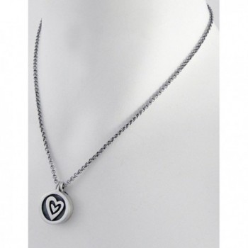 Modern Artisans Be Loved Pewter Necklace in Women's Lockets