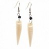 Maisha African Fair Trade Off White Long Imitation Sabre Tooth Style Earrings - CN11C1HKM8R