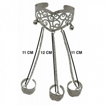 Silver Fashion Bracelet Attached Adjustable in Women's Cuff Bracelets