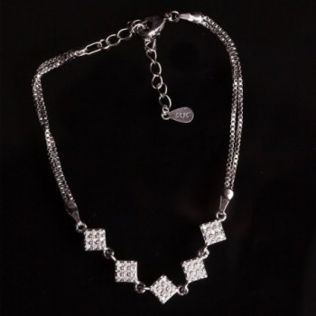 Sterling Zirconia Adjustable Bracelet Jewelry in Women's Strand Bracelets