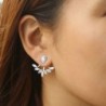 Platinum Sterling Zirconia Earring Jackets