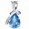 Sapphire Necklace Birthday Anniversary Valentines - Blue - CH124LDXYV5