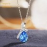 Sapphire Necklace Birthday Anniversary Valentines in Women's Pendants