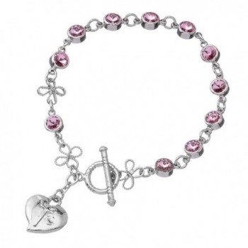 6mm Pink Swarovski Bead Rosary Bracelet - CK118M736QF