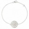 Les Poulettes Jewels - Silver Rhodium Bracelet - with Round Arabesques - CR11KATSS6P