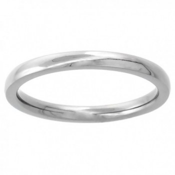 2mm Titanium Wedding Band Thumb Ring / Toe Ring Plain Thin Comfort-Fit High Polish- sizes 1 - 10 - CV115813P5Z