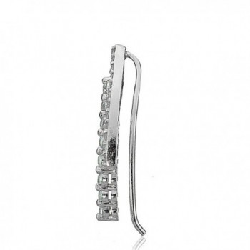 Sterling Zirconia Crawler Climber Earrings