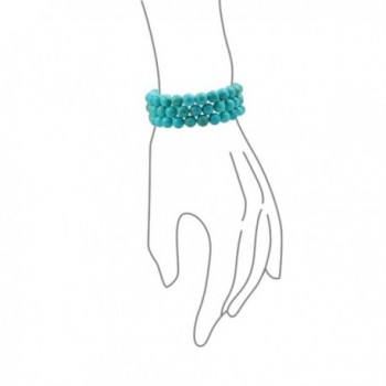Bling Jewelry Stackable Reconstituted Turquoise in Women's Strand Bracelets