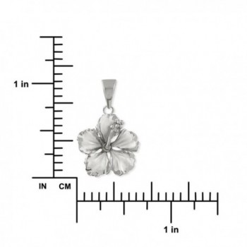 Sterling Silver Hibiscus Necklace Extender in Women's Pendants