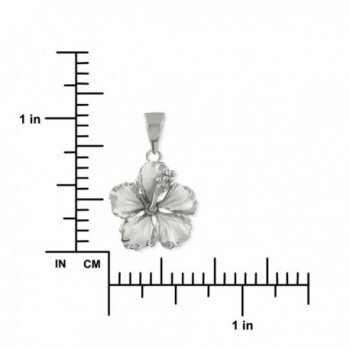 Sterling Silver Hibiscus Necklace Extender in Women's Pendants