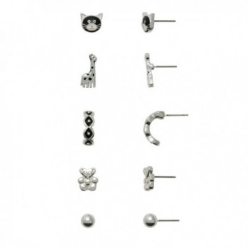 Hypoallergenic 5 Pair Earring Set for Sensitive Ears - CW1882W0CQA