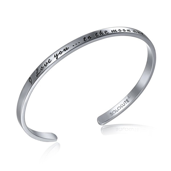 SOLOCUTE Sterling Bracelet Inspirational Bracelets - White Gold - CG1205S865J