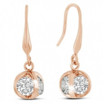 Sparkle Bargain's Swarovski Elements Sparkle Ball Women's Fashion Earrings - Rose - CC128T3S9GX