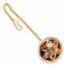 Geode Delight Multi-Color Gold Plated Indian Maang Tika Borla Jewellery for Women - CL185EYOMXN