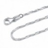 Sterling Silver Singapore Necklace Lightweight - C212CFBYYRD
