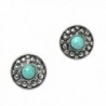 Antique Simulated Turquoise Teardrop Earrings