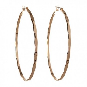 BCBG Generation Textured Mega Hoop Earrings - 12k - CE182I8KM7D