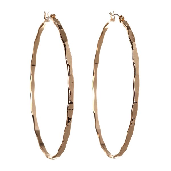 BCBG Generation Textured Mega Hoop Earrings - 12k - CE182I8KM7D