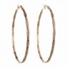 BCBG Generation Textured Mega Hoop Earrings - 12k - CE182I8KM7D