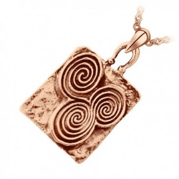 Newgrange Celtic Pendant Necklace Symbolising Infinity Re-birth and Spiritual Growth - CC187ZD5YUO