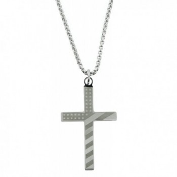 American Flag Cross Necklace - Stainless Steel - Christian Hardware - CH14 - CN180TQ7H5I