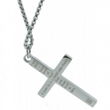 American Flag Cross Necklace Stainless in Women's Chain Necklaces