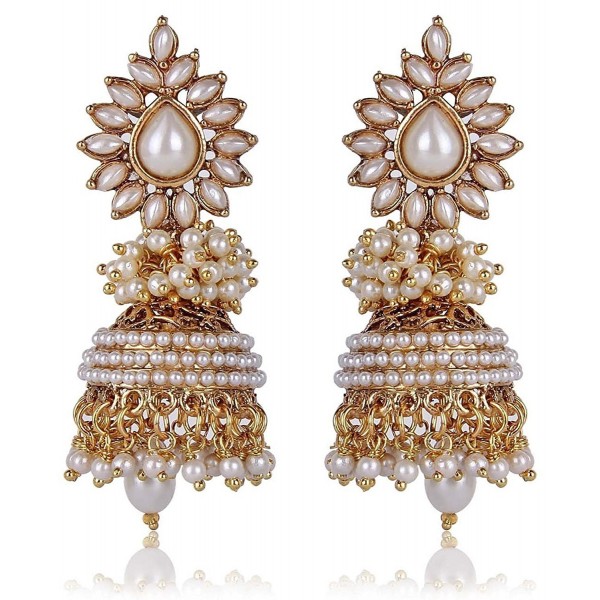 Royal Bling Bollywood Jewelry Meenakari Jhumka Jhumka Earrings for Women - CA12FO999HN
