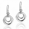 Trendy Open Concentric Circles .925 Sterling Silver Dangle Earrings - CU12831ZF9Z