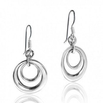 Trendy Concentric Circles Sterling Earrings in Women's Drop & Dangle Earrings