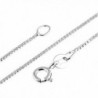 Italian Box Chain 0.8 Millimeter Thin Sterling Silver Necklace - C0117FP8VCT
