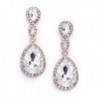 Mariell Rose Crystal Earrings Teardrops - C712OBZ4Y5X