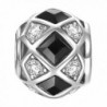 SOUFEEL Swarovski Black and White Magic Charm 925 Sterling Silver Charms Fit European Bracelets - C811ACNDNDH