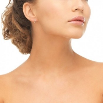 Sterling Polished Lightweight Click Top Earrings in Women's Hoop Earrings