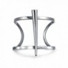 Bling Jewelry Stainless Steel Modern Statement Horn Cuff Bracelet - CJ12BW4JWF3
