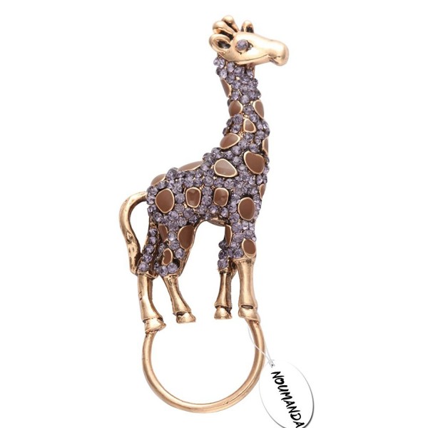 NOUMANDA Retro Jewelry Crystal Rhinestone Giraffe Brooch Pin-Animal Magnetic Eyeglass Holder - blue - CY12J5R8809