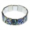 PammyJ Abalone Square Stretch Bracelet - CN12JQGO48J