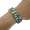 PammyJ Abalone Square Stretch Bracelet