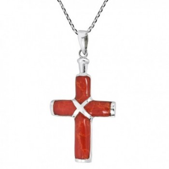 Christian Reconstructed Sterling Pendant Necklace