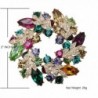 Vintage Flower Rhinestone Crystal Rainbow