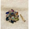 Vintage Flower Rhinestone Crystal Rainbow in Women's Brooches & Pins