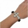 PammyJ Silvertone Crystal Stretch Bracelet